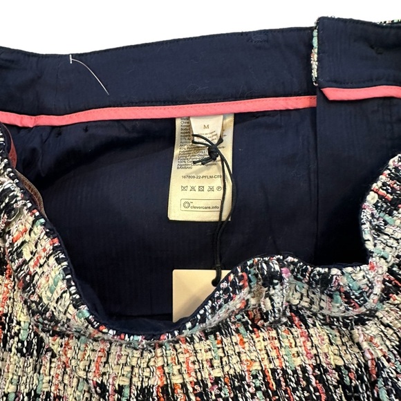NWT Scotch & Soda SPECIAL TWEED MINI Short Multi color Side Zip Pockets SKIRT M - Picture 8 of 10